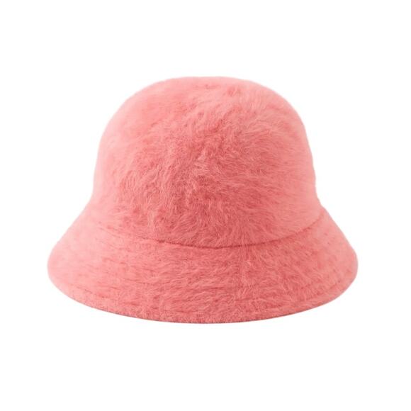 Aerie Pink Fur Rabbit Hair Bucket Hat Small NWOT - Picture 1 of 9